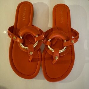 GINA RING VACHETTA LEATHER SANDALS 6.5